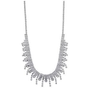 Radiant Silver Crystal Necklace
